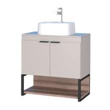 Gabinete de Banheiro com Tampo Cascais Nude Tamarindo 
