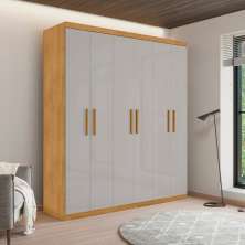 Guarda Roupa 3 Gavetas e 6 Portas Chade Naturalle Off White