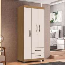 Guarda Roupa 3 Portas Ubatuba Nature Off White