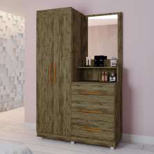 Guarda-Roupa com 2 Portas Saitama Ônix Amêndoa 