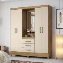 Gurda Roupa Capelinha Londes 4 Portas Amendola Off White