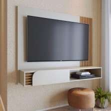 Home Para TV 60 Polegadas Jericoacoara 1600 Off White Freijo