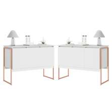 Jogo de Buffets Modernos Verona Branco Cobre
