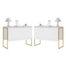 Jogo de Buffets Modernos Verona Branco Dourado