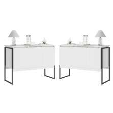 Jogo de Buffets Modernos Verona Branco Preto