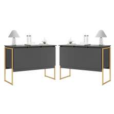 Jogo de Buffets Modernos Verona Preto Dourado