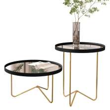 Jogo de Mesas Liechtestein Preto Dourado