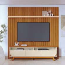 Kit Suporte de TV e Aparador Evora Cinamomo Off White