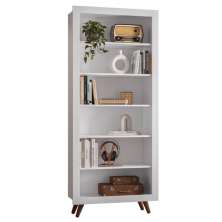 Livreiro com 6 Prateleiras Dijon Branco Branco