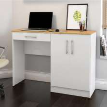 Mesa Computador Gaveta Portas Sousa Branco Cinamomo