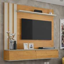 Painel TV 50 Polegadas 2 Gavetas Bahia Cinamomo Off White  