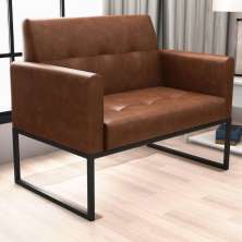 Poltrona 2 Lugares Decorativa Gloris Courino Montana Wisky