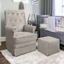 Poltrona Balanço com Maternidade Canada Suede Bege