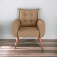 Poltrona Decorativa Alison Linho Areia