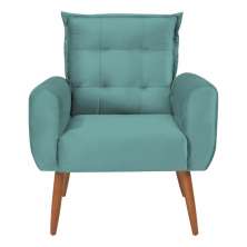 Poltrona Decorativa Alison Veludo Verde Menta