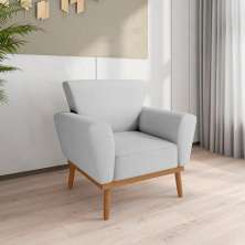 Poltrona Decorativa Balneária Linha Cinza