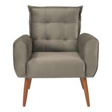Poltrona Decorativa Vera Veludo Cappuccino