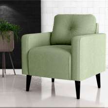 Poltrona Decorativa para Sala Luis Boucle Oliva