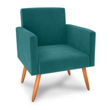 Poltrona Decorativa para Sala Pará Veludo Verde Menta