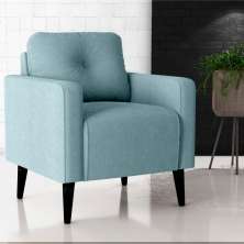 Poltrona Decorativa para Sala Viena Boucle Azul