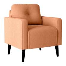 Poltrona Decorativa para Sala Viena Boucle Mostarda
