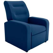 Poltrona Reclinável Decorativa Jersey Veludo Light Azul