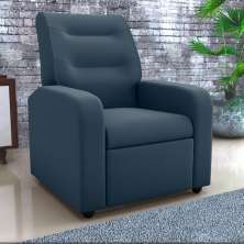 Poltrona Reclinável Decorativa Jersey Veludo Light Petróleo
