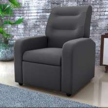 Poltrona Reclinável Decorativa Sophia Veludo Light Cinza