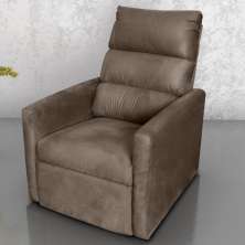 Poltrona do Papai Reclinável Maia Suede Marrom