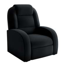 Poltrona para Sala Reclinável Roma Veludo Inca Preto