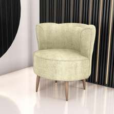 Poltrona para Sala de Recepção Bela Boucle Bege