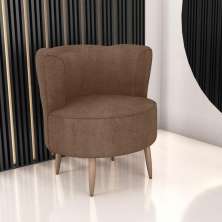 Poltrona para Sala de Recepção Ceará Veludo Marrom