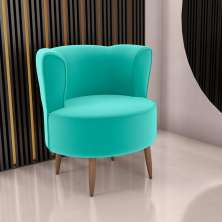 Poltrona para Sala de Recepção Ceará Veludo Verde Menta