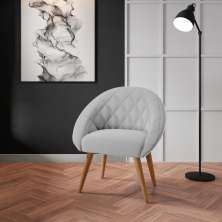 Poltrona para Sala de Recepção Celina Linha Cinza