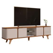 Rack 4 Portas para TVs de 60 Polegadas Ripley Cedro Off White