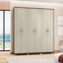 Roupeiro Com 6 Portas Maldivas Imbuia Fendi 