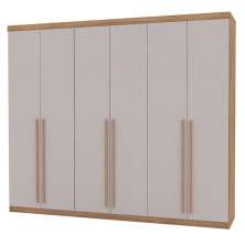 Roupeiro com 3 Gavetas e 6 Portas Madrid Nature Fendi