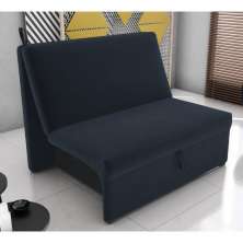 Sofá Cama 2 Lugares Belize Suede Petróleo 