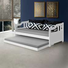 Sofa Cama Solteiro Extensivel Phoenix Bege