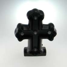 Cruz De Cerâmica Com Luz Led Preto