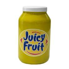 Decorativo Pote Juicy Manteiga Enfeite de Vidro Cor Amarelo