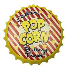 Enfeite Decorativo Tampa Popcorn Plástico Cor Amarelo 40x40