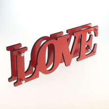 Letreiro Duplo Love Vermelho Mdf