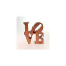 Letreiro Love Decorativo Para Mesa Cor Cobre 15x16Cm