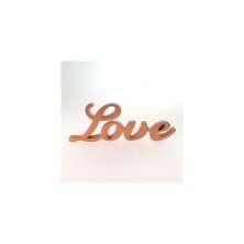 Letreiro Love Decorativo Para Mesa Cor Cobre 9x25Cm