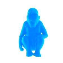 Macaquinho Decorativo Estiloso Tabaco Azul Cerâmica