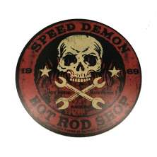 Placa Decorativa MDF 35x35 Personalizado Caveira Speed Demon