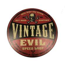 Placa Decorativa MDF 35x35 Personalizado Vintage Evil Speed