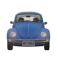 Placa Decorativa MDF30x30x1 Recorte Adesivado Fusca Azul