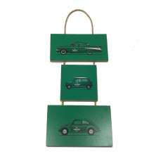 Placa Decorativa Sisal MDF 40x20x1Cm Carros Heineken Verde